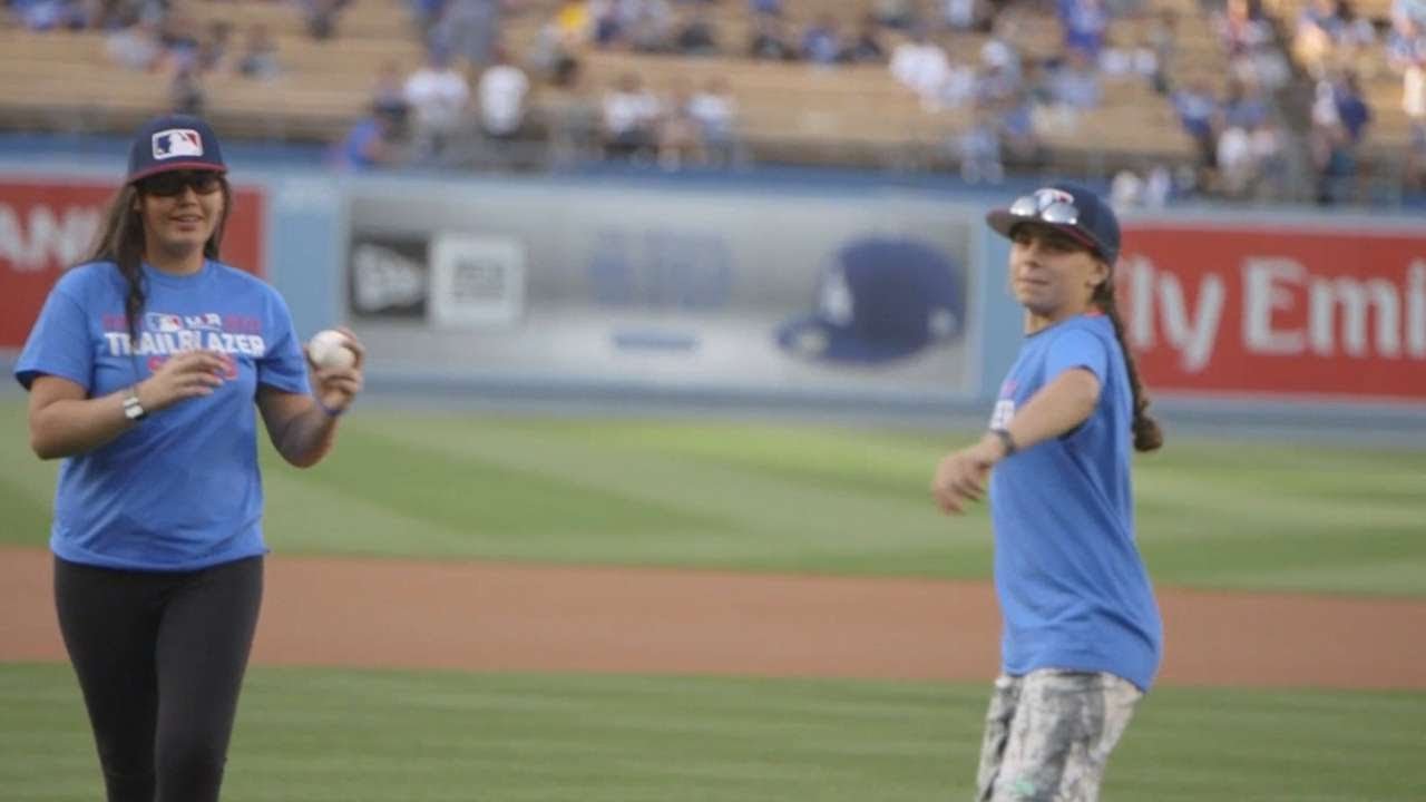 Trailblazer Series First pitch at Dodger Stadium All The Kingz